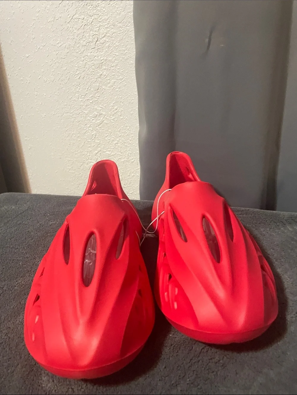 Men's Red Slip-On Foam Sandals - Lightweight Ventilated Design NWOT